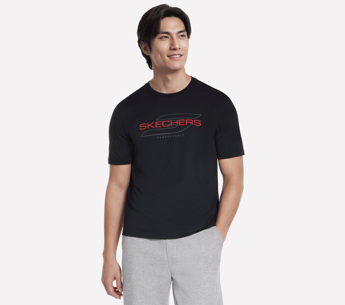 Skechers Script camiseta en Negro, talla 3XL
