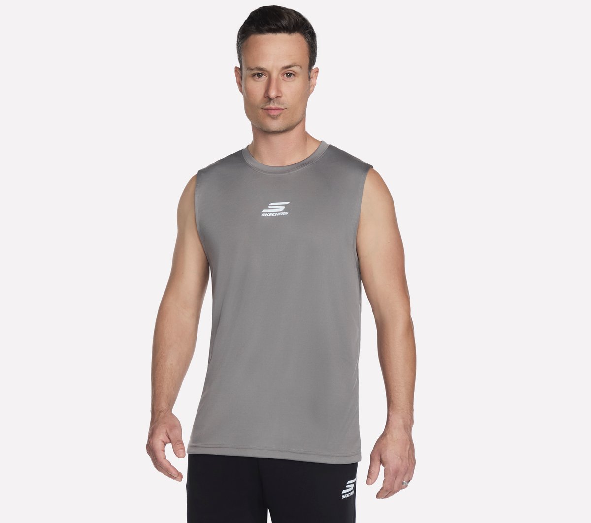 Skechers Muži Performance Tank v Cerná/Sedá Uhlíková, Velikost 3XL-image-197976571877