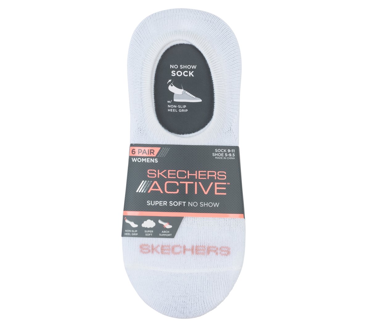 Super Soft No Show Liner Socks - 6 Pack — PINK
