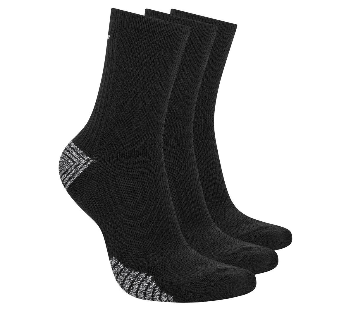 Skechers 3 Pack Mujer's Half Terry Low Crew medias o calcetines? en Negro/Blanca, talla Media