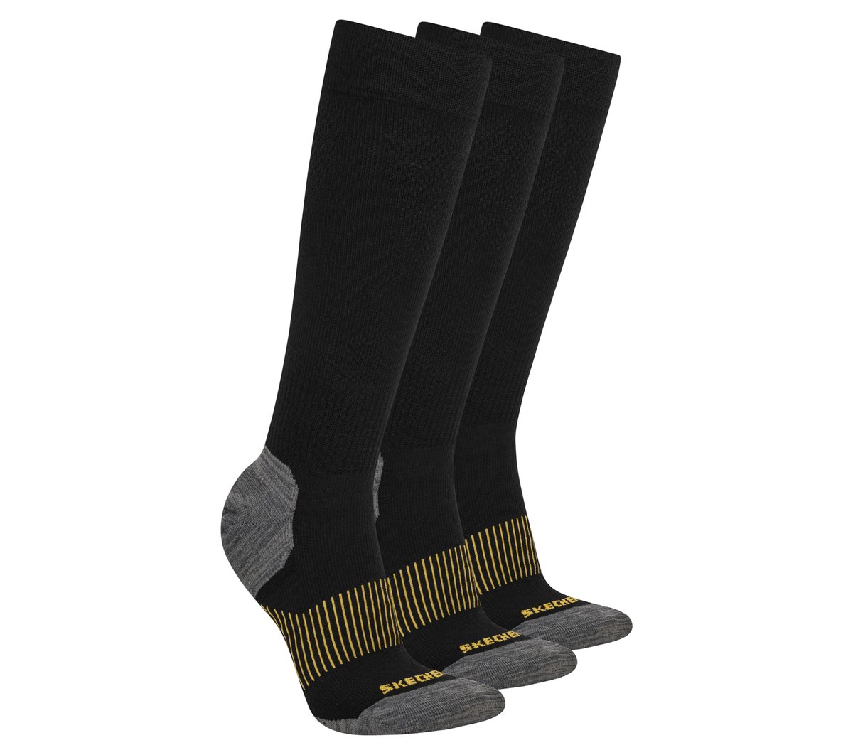 Skechers Work: 3 Pack Mujer's Over Calf Compression medias o calcetines? en Negro, talla Media