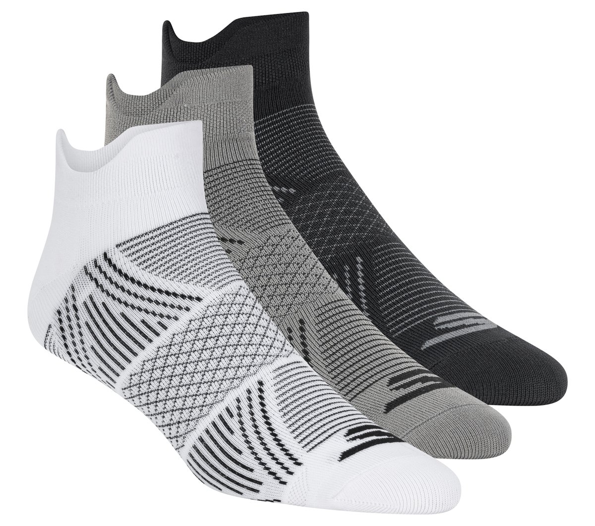 Skechers 3 Pack Hombre's Performance Low Cut Pattern medias o calcetines? en Blanco/Negro, talla Grande