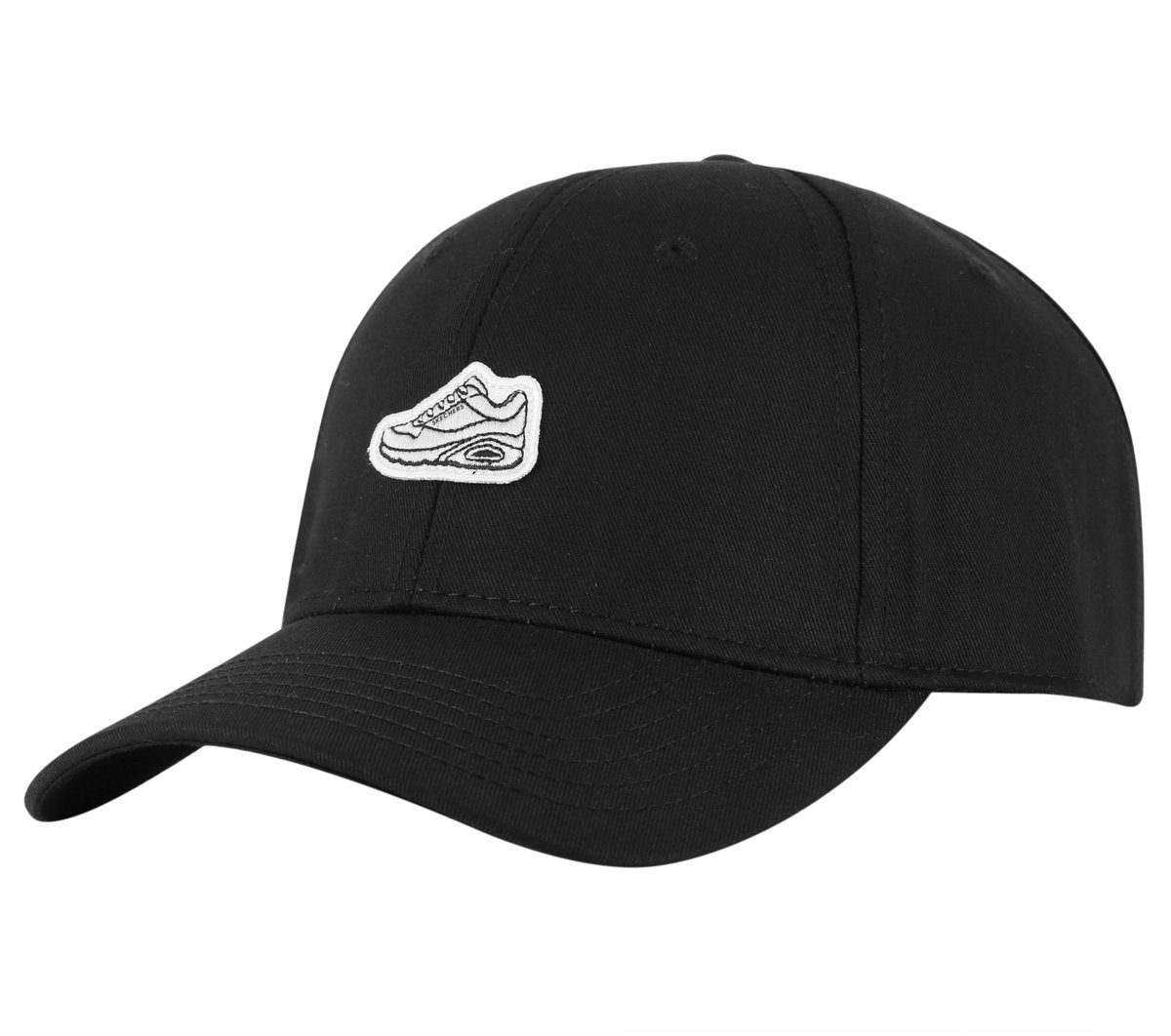 Skechers Kicks gorra de béisbol en Negro/Lavanda