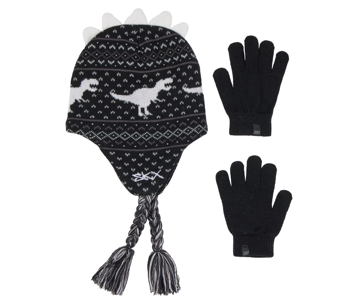 Skechers Glow en The Dark Dino Hat Set en Negro