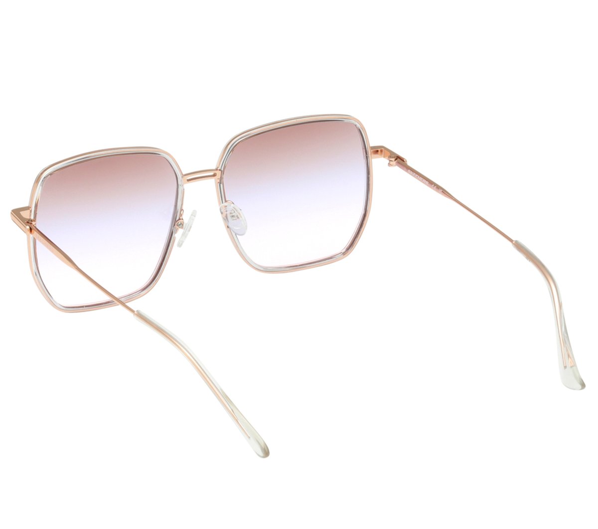 Square Retro Sunglasses — CLEAR
