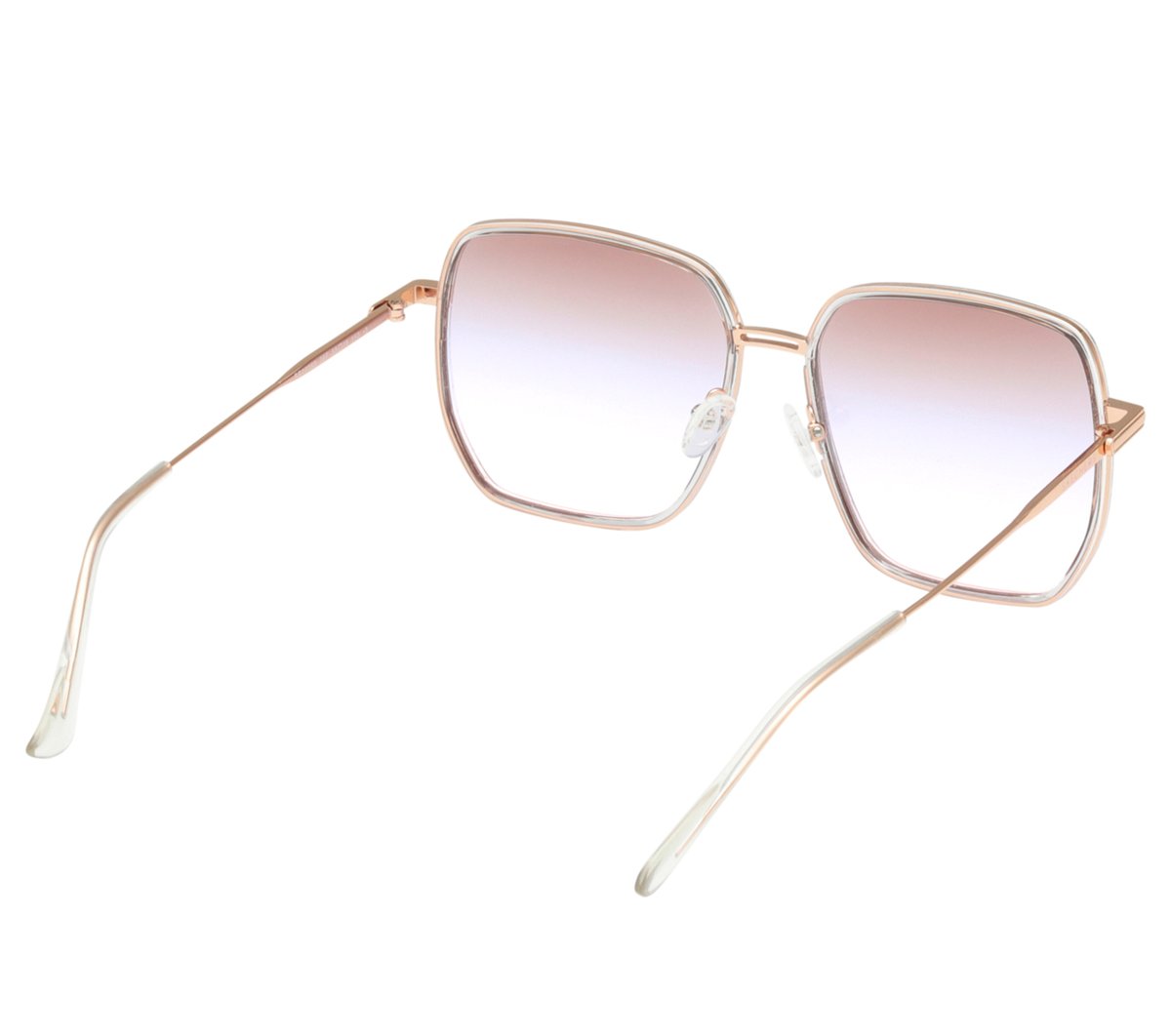 Square Retro Sunglasses — CLEAR
