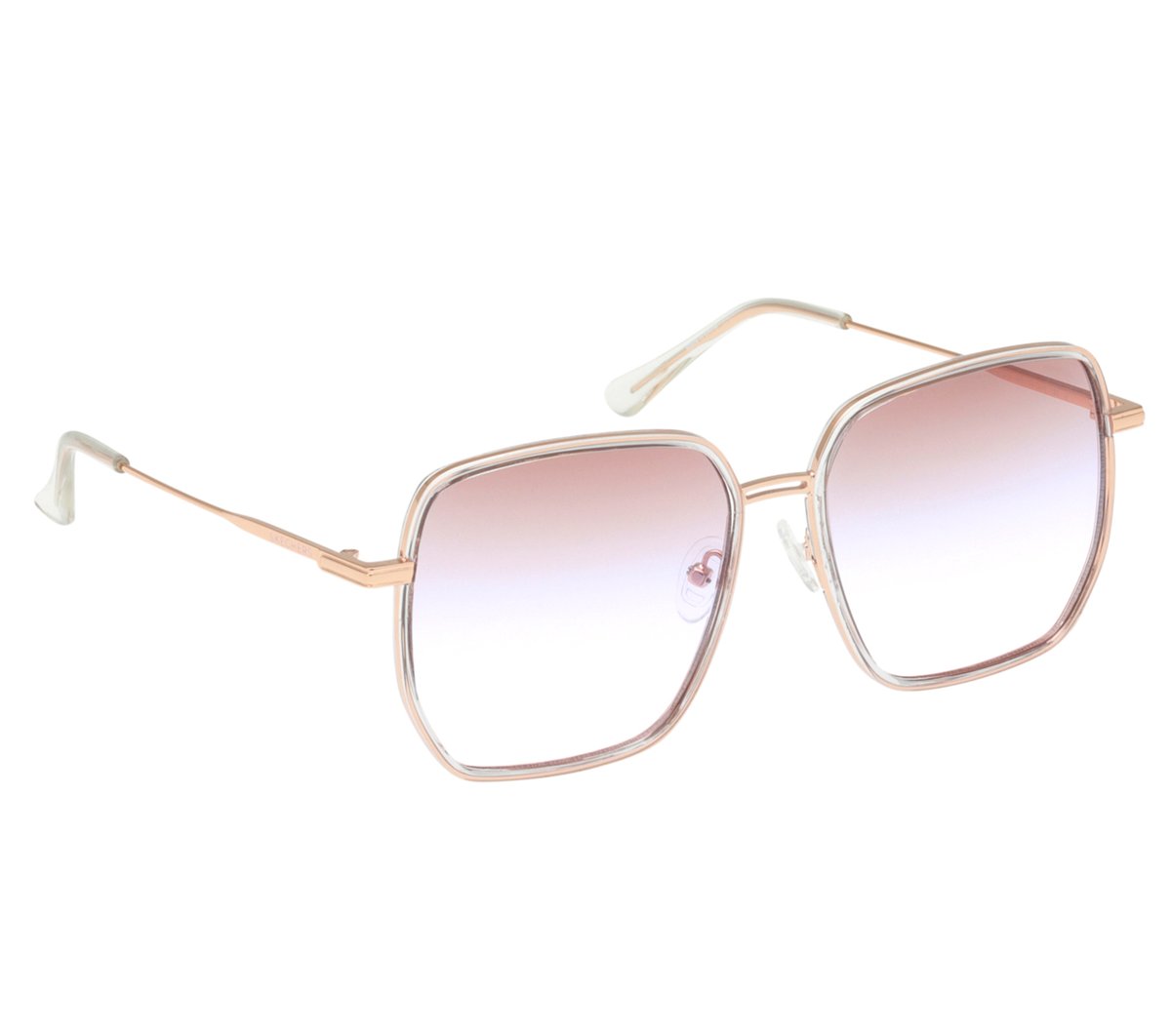 Square Retro Sunglasses — CLEAR