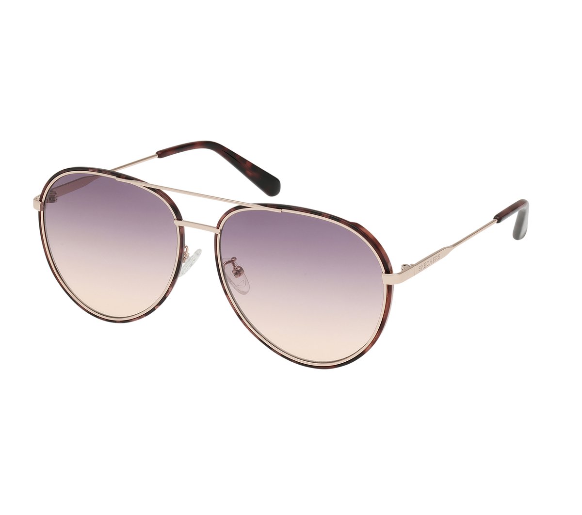 Skechers Rounded Metal Aviator gafas de sol en Marrón