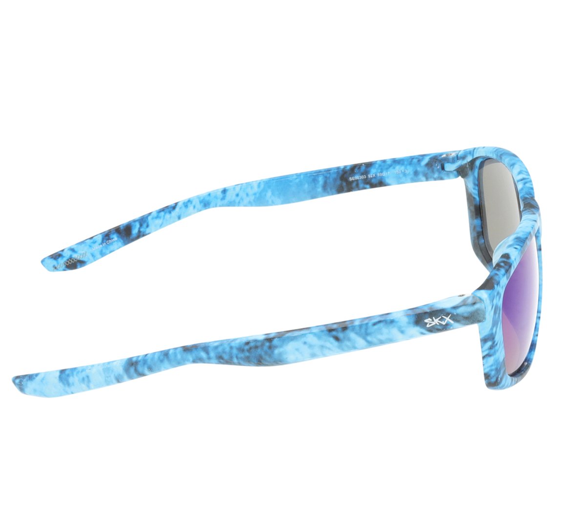 Square Mirror Lens Sunglasses — BLUE