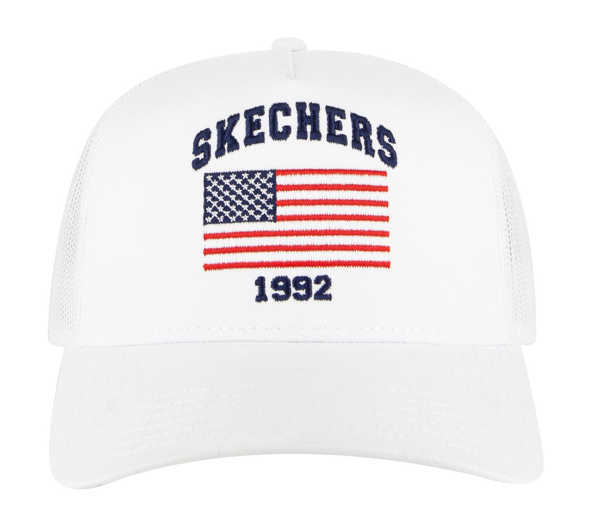USA Flag Hat — WHITE