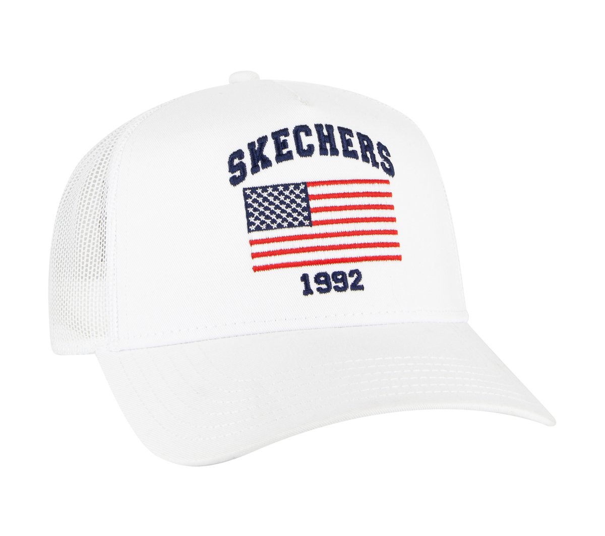 USA Flag Hat — WHITE