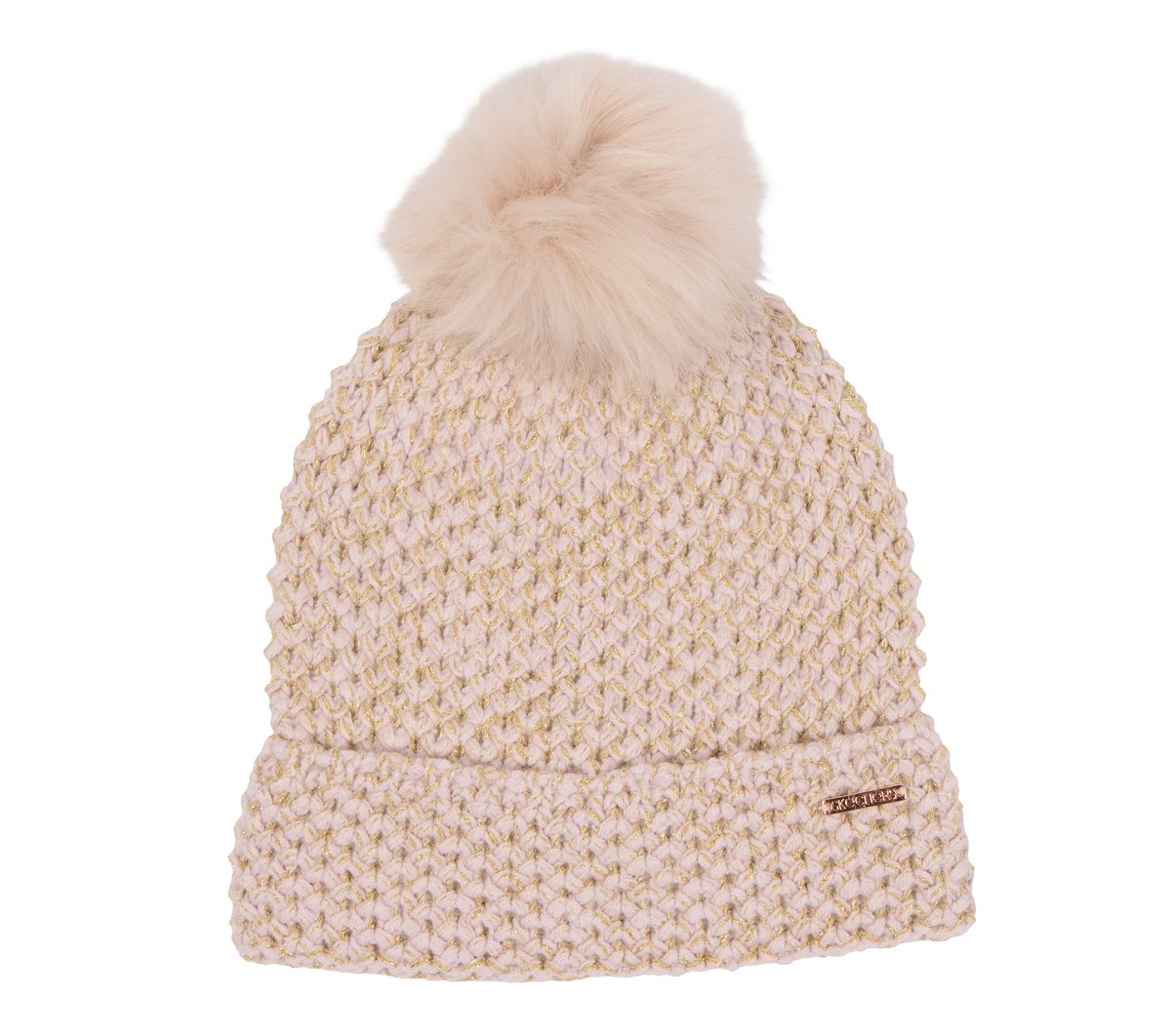 Skechers Textured Pom Beanie en Rosa