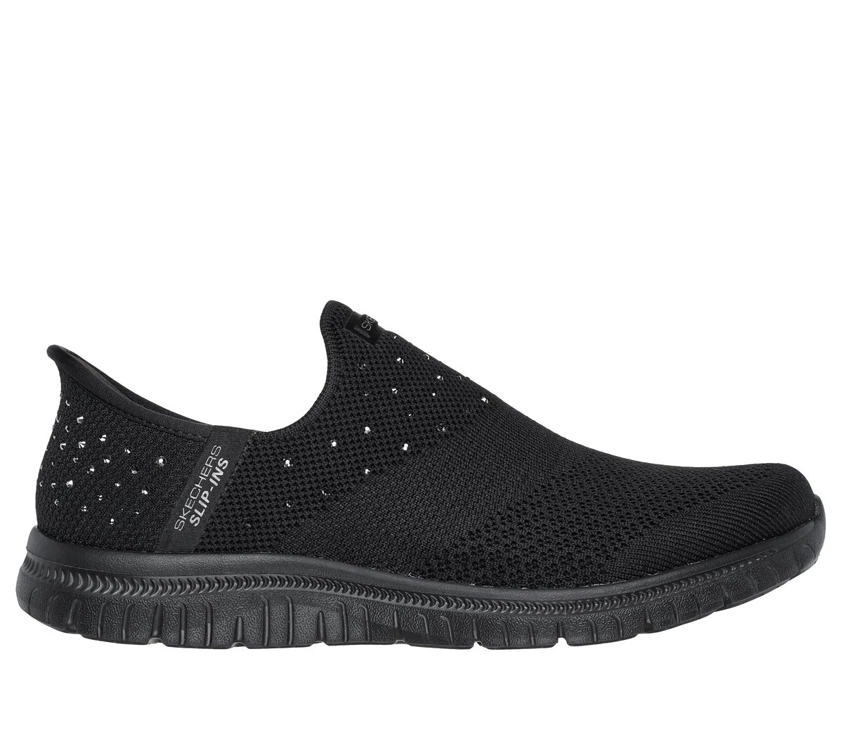 Skechers Dames Slip-ins: Virtue - Starlight CM Zwart, Maat 35, Vegan, Medium