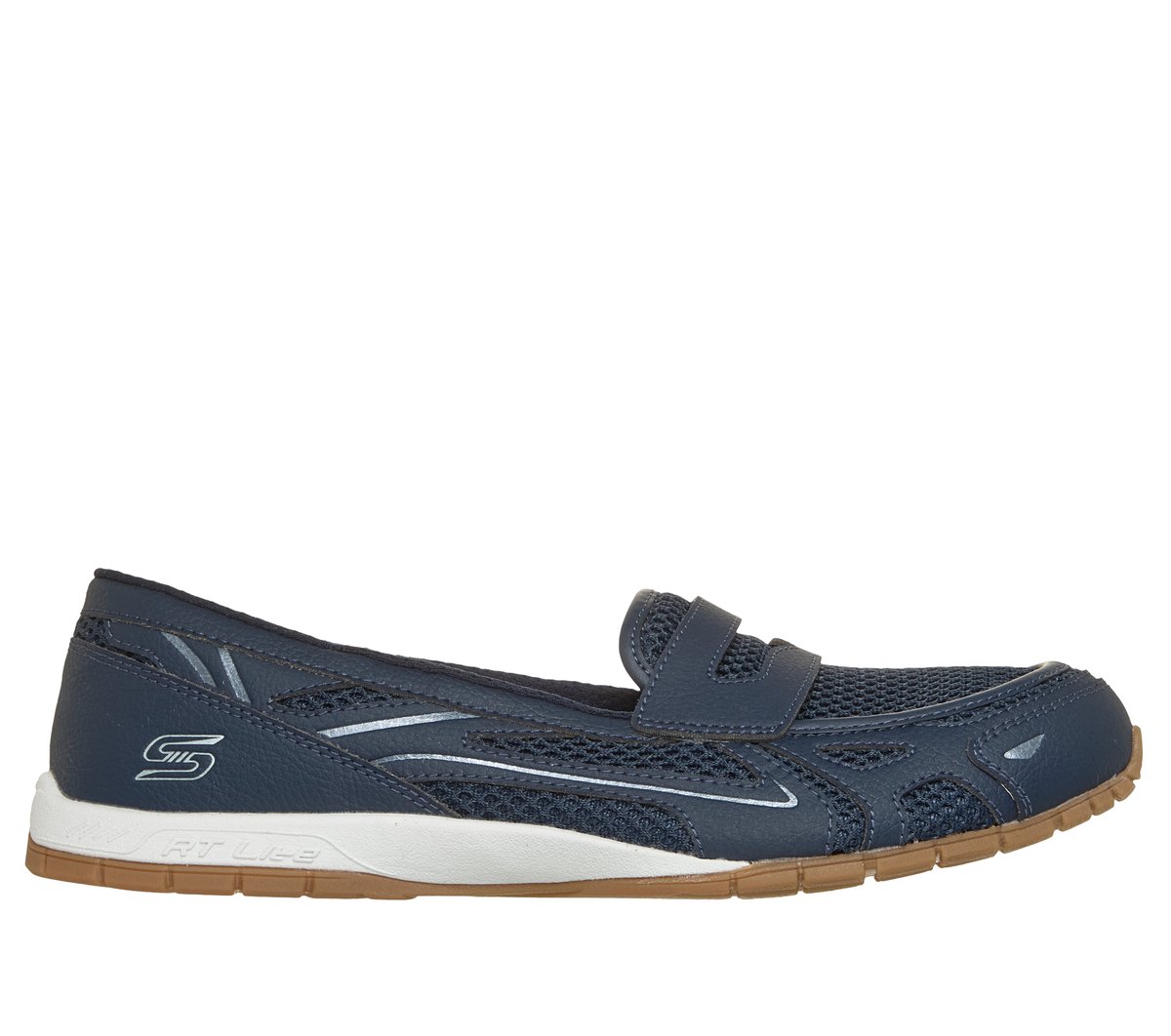 Skechers Retro Lite - Upgrade Chaussures Moyen Width en Bleu Marine, Pointure 42, Vegan, Lavable en machine