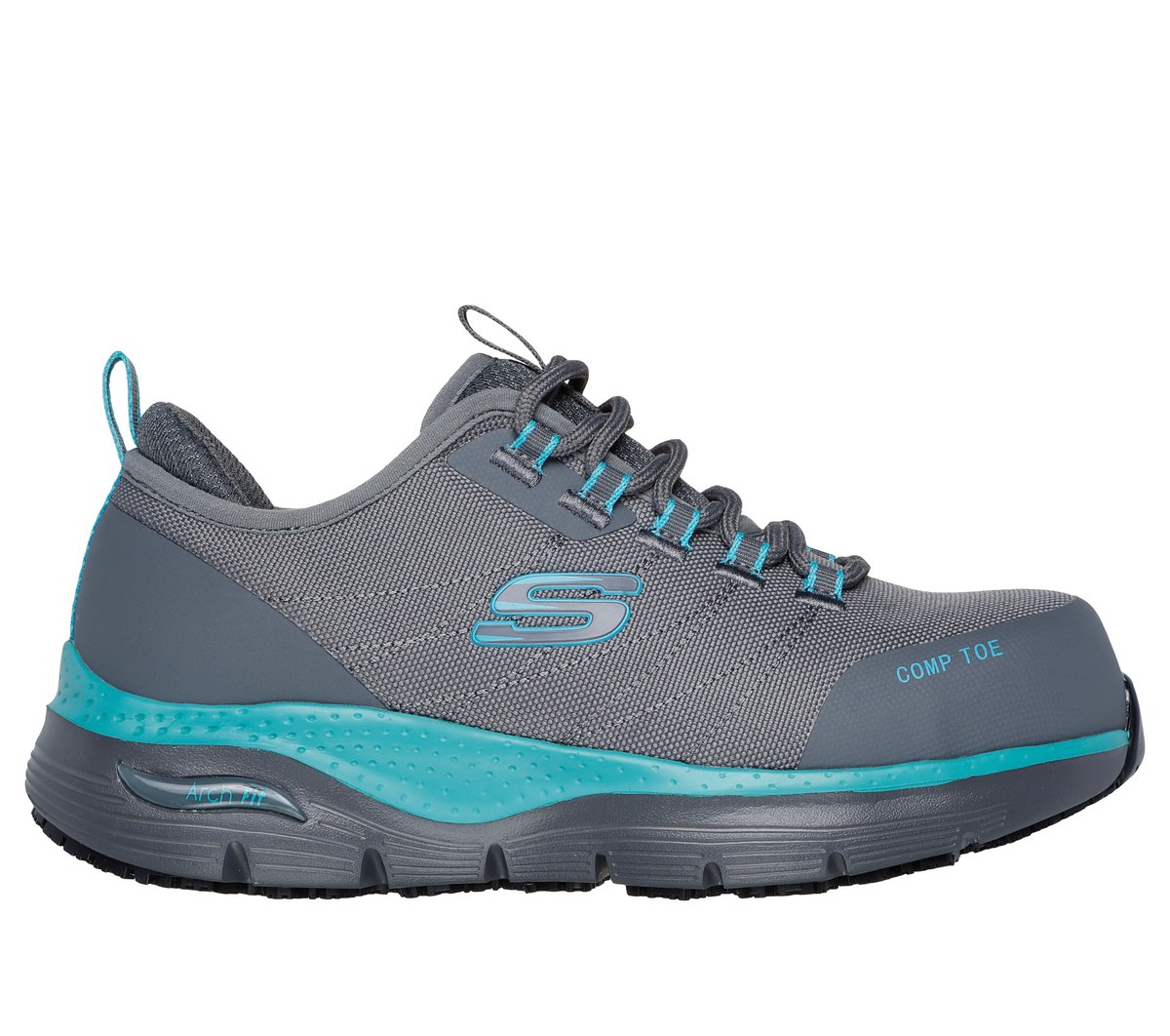 Skechers Dames Work Slip-Resistant: Arch Fit - Ebinal CM Marine/Aqua, Maat 35, Medium