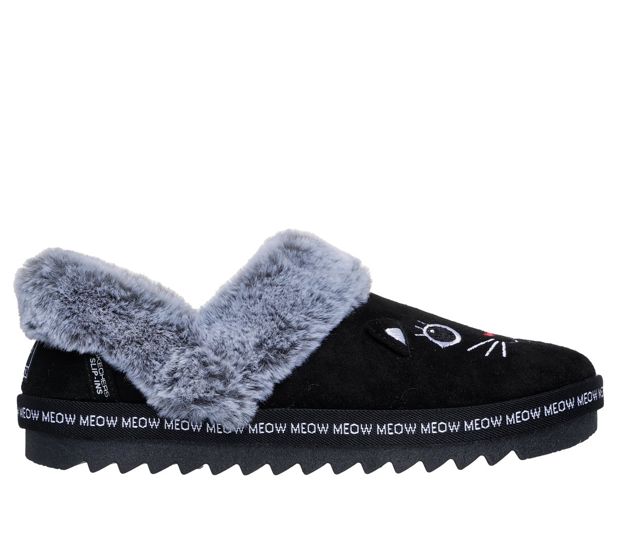 Skechers Dames Slip-ins: BOBS Cozy Kiss - Meow PJs CM Luipaard, Maat 35, Vegan, Medium
