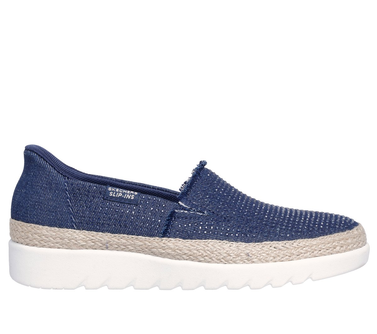 Skechers Slip-ins: BOBS Flexpadrille HI - Glitz Glider Slip-On Shoes in Marine, Größe 41, Vegan