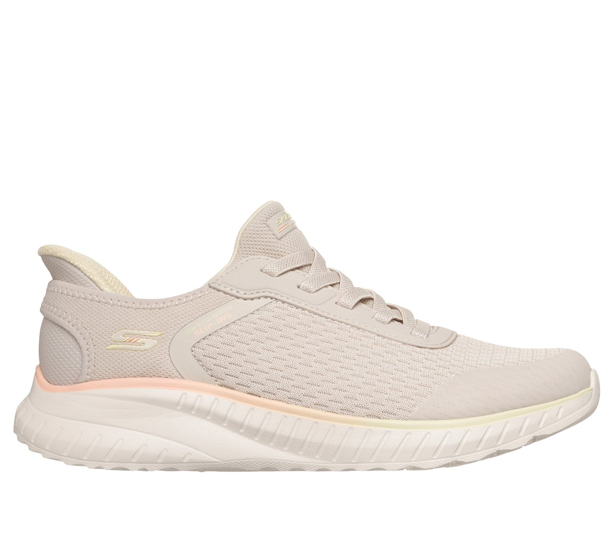 Skechers Dames Slip-ins: BOBS Sport Squad Chaos - Ombre Paradise CM Natuurlijk, Maat 35, Vegan, Mag in de wasmachine, Medium