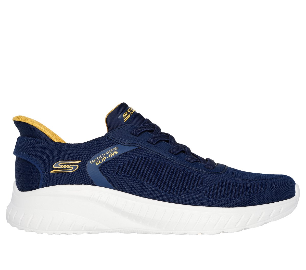 Skechers Slip-ins: BOBS Sport Squad Chaos - Solid Step Sneaker in Dark Grau, Größe 50.5, Vegan, In der Maschine waschbar