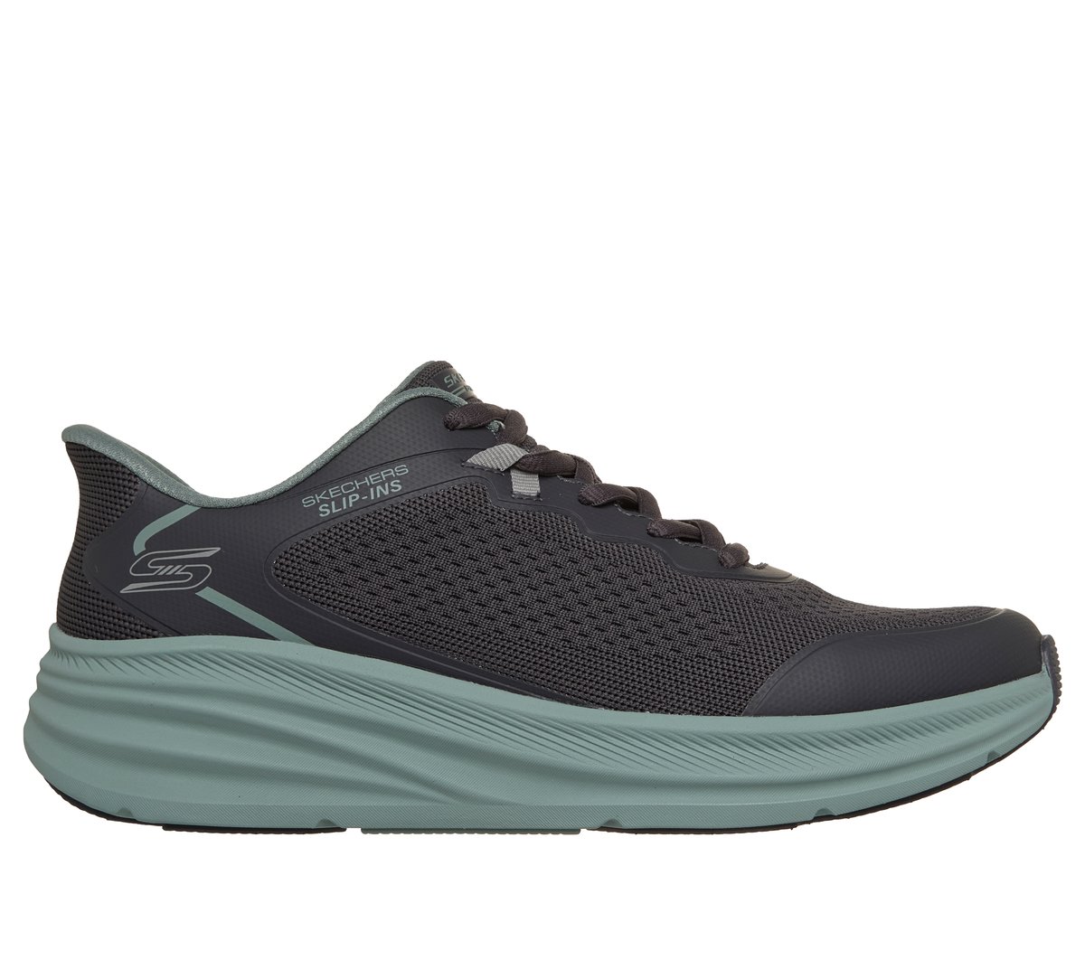 Skechers Heren Slip-ins: BOBS Skillz CM Houtskool/Groente, Maat 39, Mag in de wasmachine, Medium