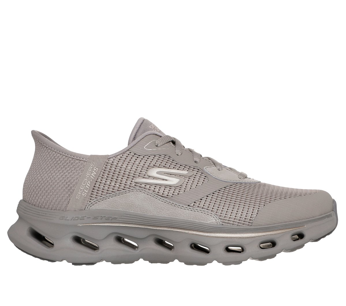 Skechers kobiety Slip-ins: GO WALK Glide-Step 2.0 - Belah w Szarobrazowy, Rozmiar 40, Vegan, Nadają się do prania w pralce Sneakersy