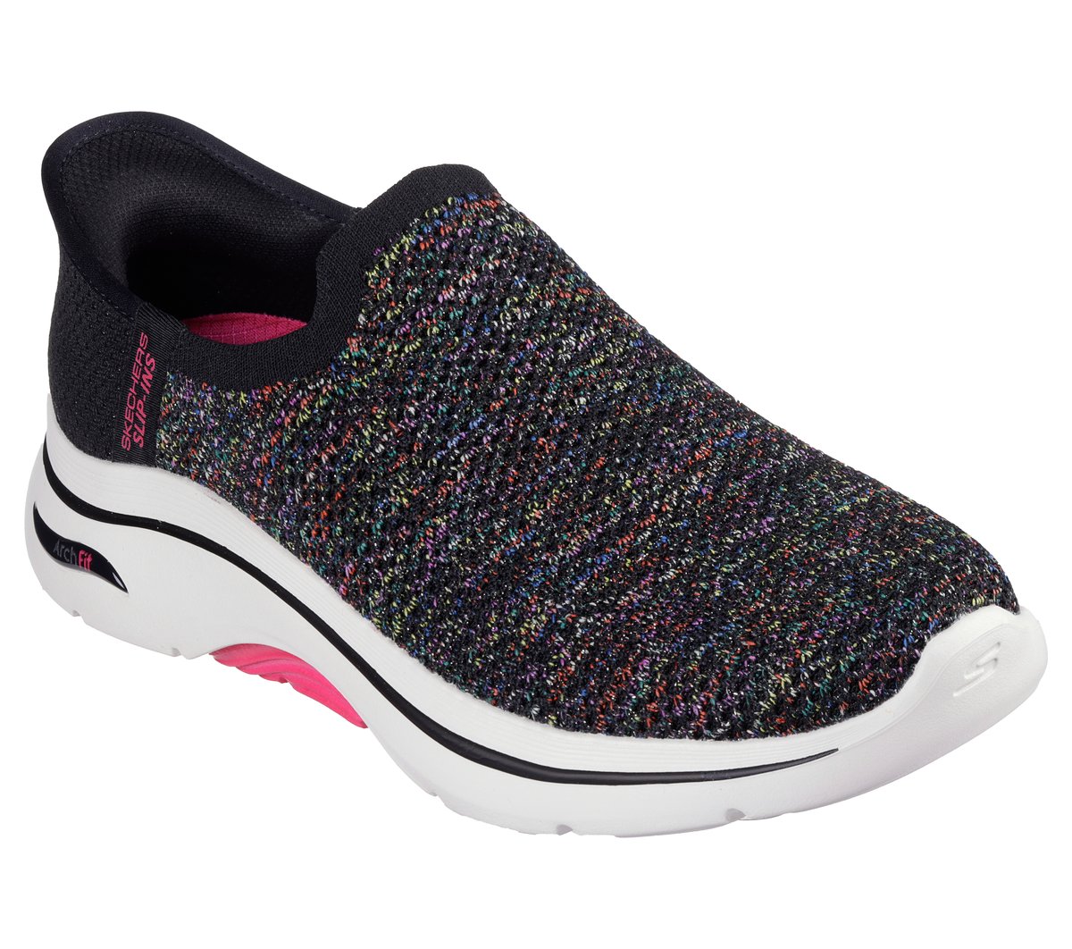 SKECHERS Arch Fit 149722ブラック/ピンク/ライム Amazon.com | Skechers Max Cushioning Arch Fit Black/Pink 6 B