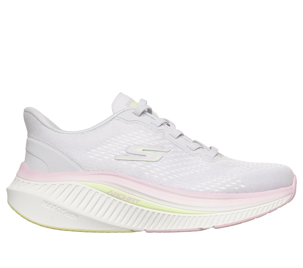 Skechers Dames GO WALK Max Cushioning Arch Fit - Roslyn CM Licht Grijs, Maat 35, Vegan, Mag in de wasmachine, Medium