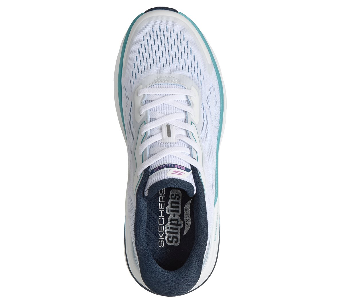 Skechers Slip-ins: Max Cushioning Arch Fit 2.0 - Azusah - WHITE / AQUA