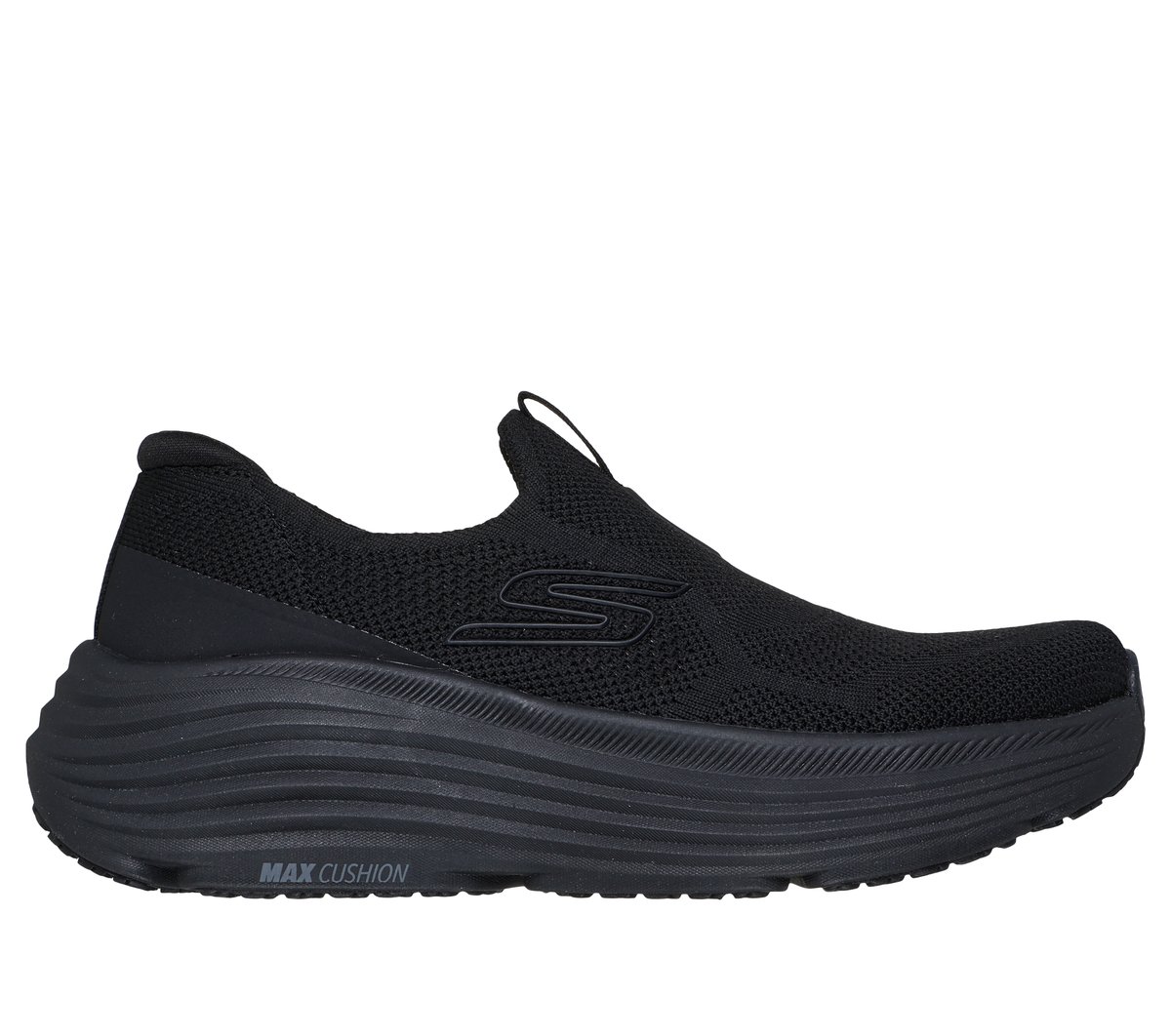 Skechers Max Cushioning Endeavour - Sarasota Moyen Width en Noir, Pointure 41, Vegan, Lavable en machine