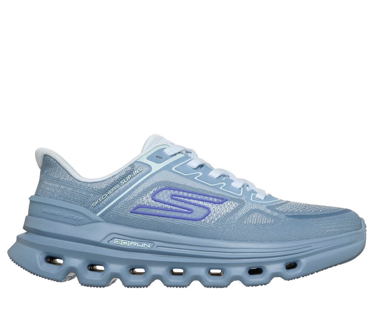 Skechers Dames Slip-ins: GO RUN Glide-Step Arch Fit CM Leigrijs, Maat 35, Vegan, Mag in de wasmachine, Medium