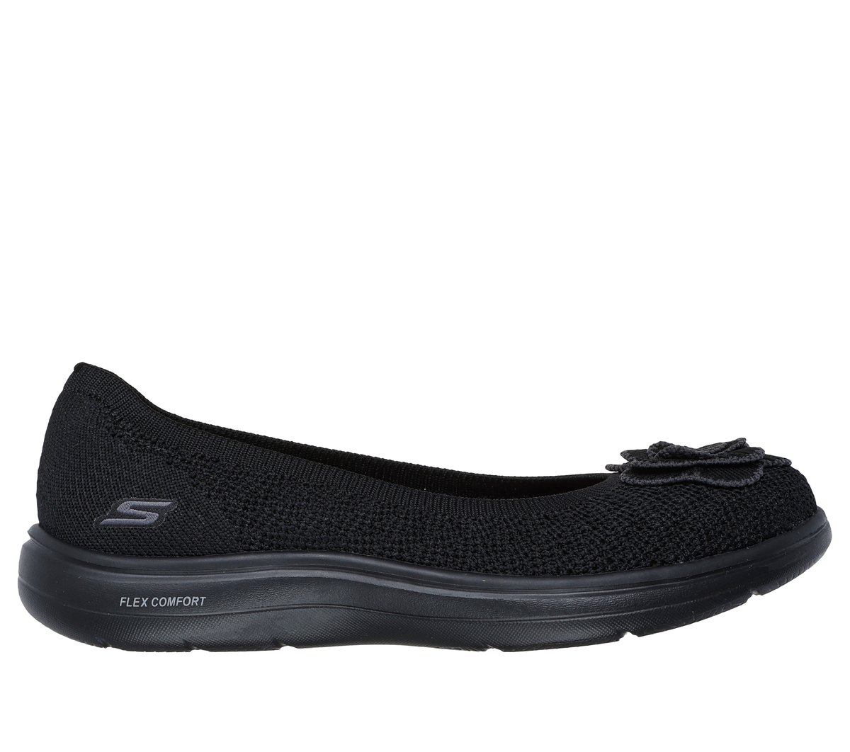 Skechers Dames On-The-GO Flex Radiant - Flora CM Zwart, Maat 35, Vegan, Mag in de wasmachine, Medium