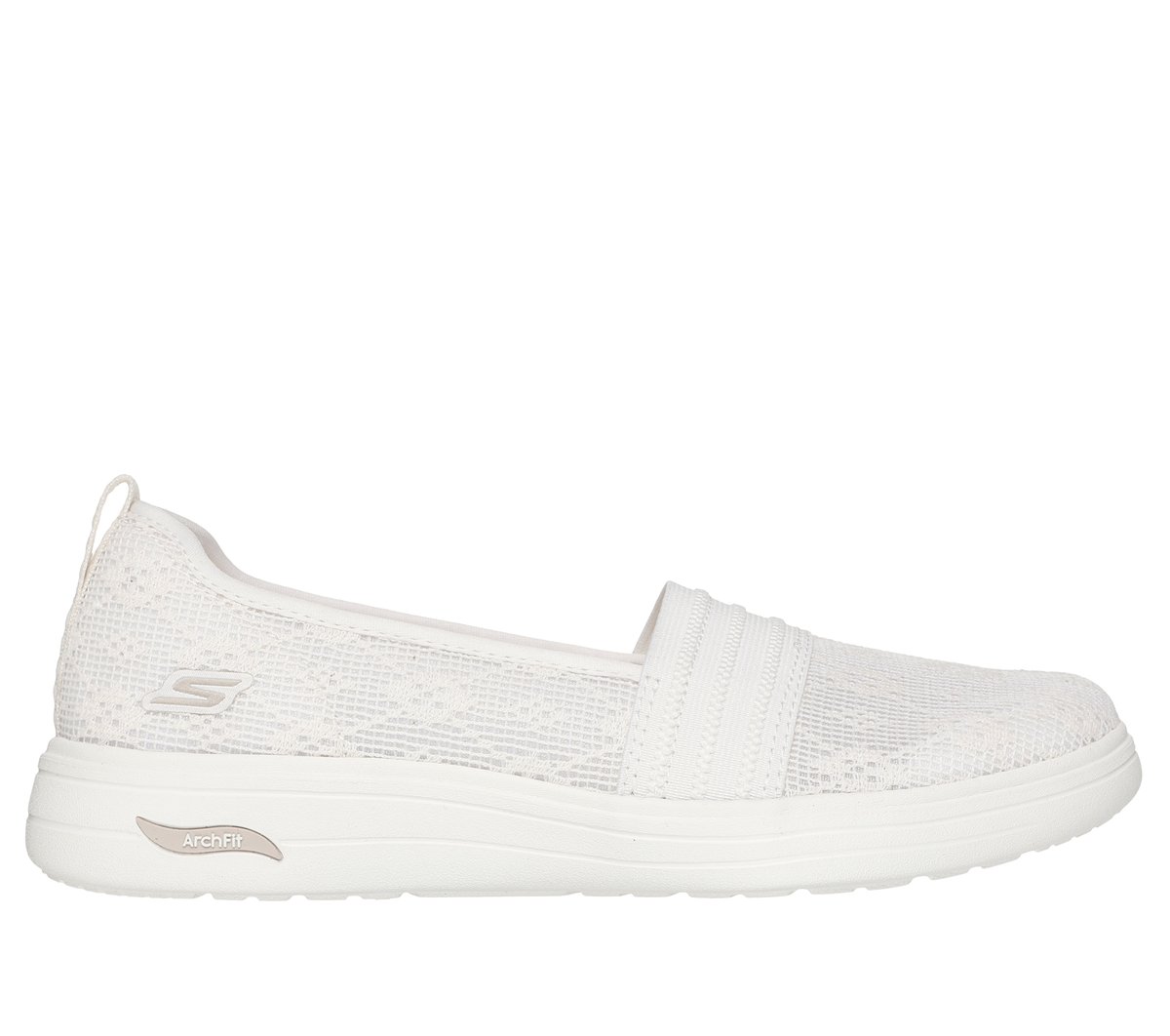 新品SKECHERS Arch Fit ホワイト スニーカー袋付 新品スケッチャーズ 23アーチフィットスニーカースリッポン