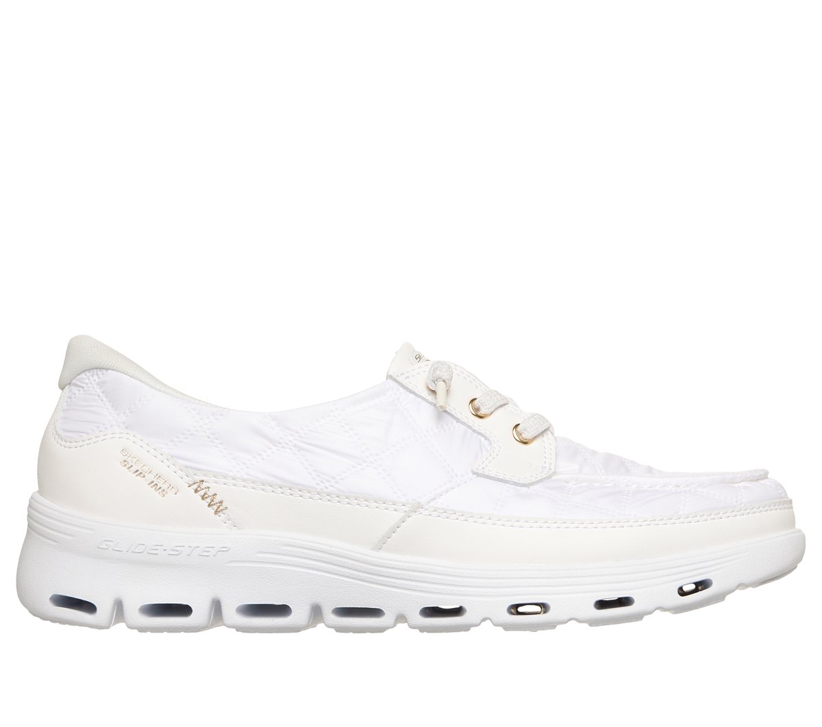 Skechers Dames Slip-ins: Glide-Step Serene - Cozy Fit Newport CM Zwart/Wit, Maat 35, Vegan, Mag in de wasmachine, Medium