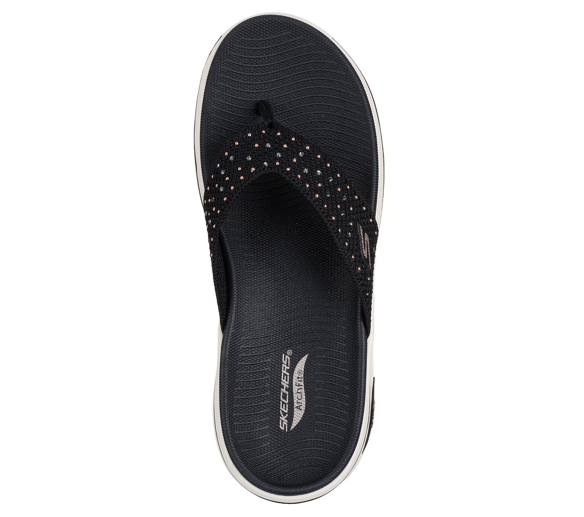 GO WALK Arch Fit 2.0 Sandal - Claire - BLACK / ROSE GOLD