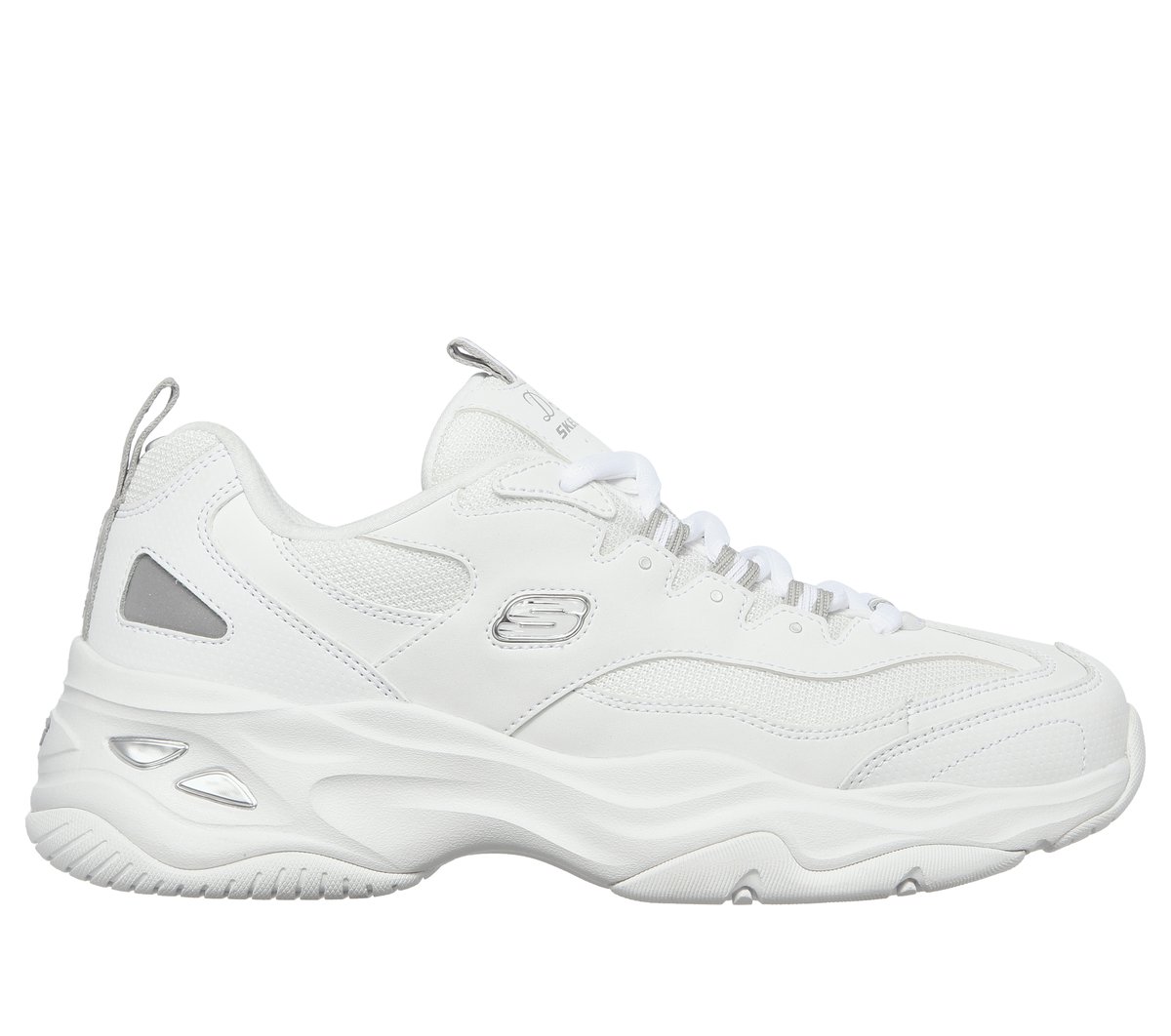 Skechers Dames D'Lites 4.0 - Fresh Diva CM Wit/Zwart/Roze, Maat 35, Medium