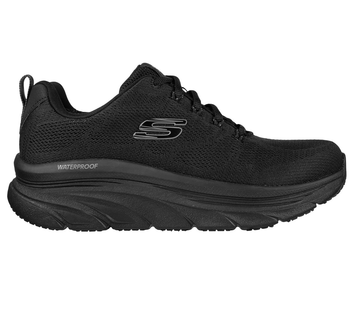 Skechers Waterproof Relaxed Fit: D'Lux Walker - Get Oasis Sneaker in Schwarz, Größe 41, Vegan