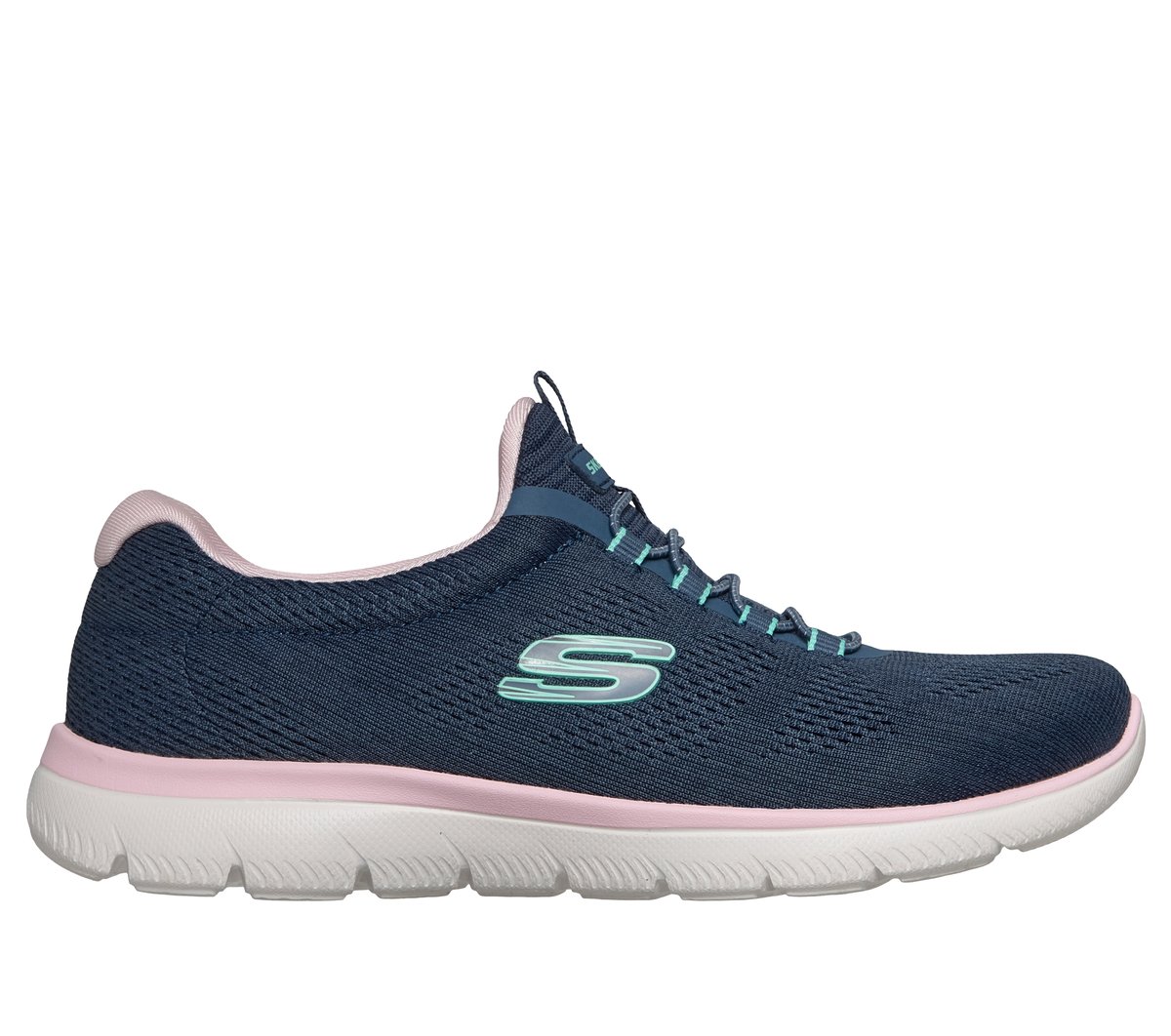 Skechers Dames Summits - Fun Flair CM Zwart/Wit, Maat 35, Vegan, Medium