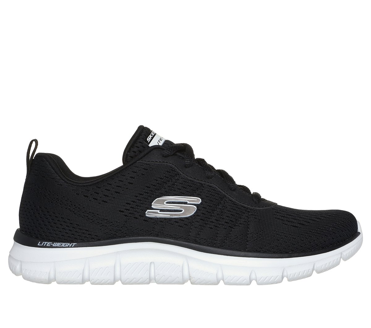 Skechers Dames Track - New Staple CM Zwart/Wit, Maat 35, Vegan, Medium