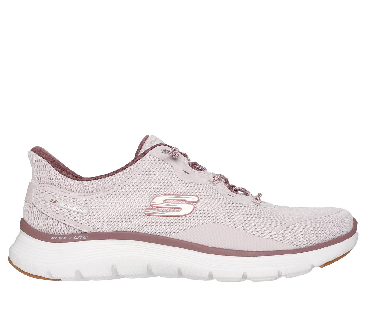 Skechers Dames Slip-ins: Flex Appeal 5.0 - Easy Breezy CM Licht Mauve, Maat 35, Vegan, Mag in de wasmachine, Medium