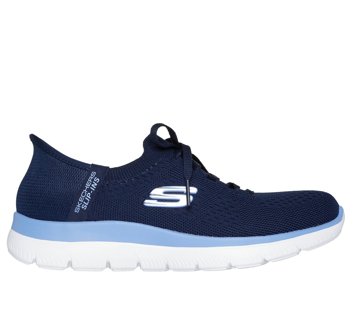 Skechers Dames Slip-ins: Summits - New Daily CM Zwart, Maat 35, Vegan, Mag in de wasmachine, Medium
