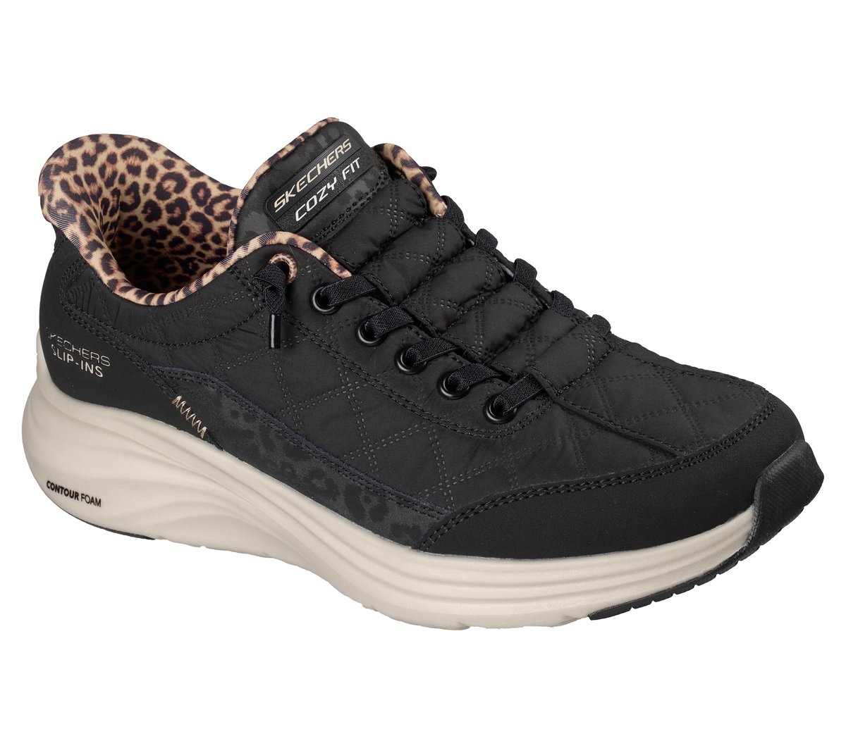 Skechers Slip-ins: Contour Foam - Cozy Fit Leopard Dream - thumbnail 4