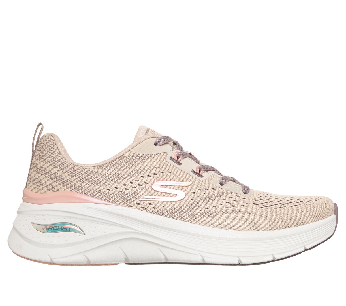 Skechers Arch Fit 3.0 - Radiant Wave Chaussures Moyen Width en Beige/Taupe, Pointure 43, Vegan, Lavable en machine