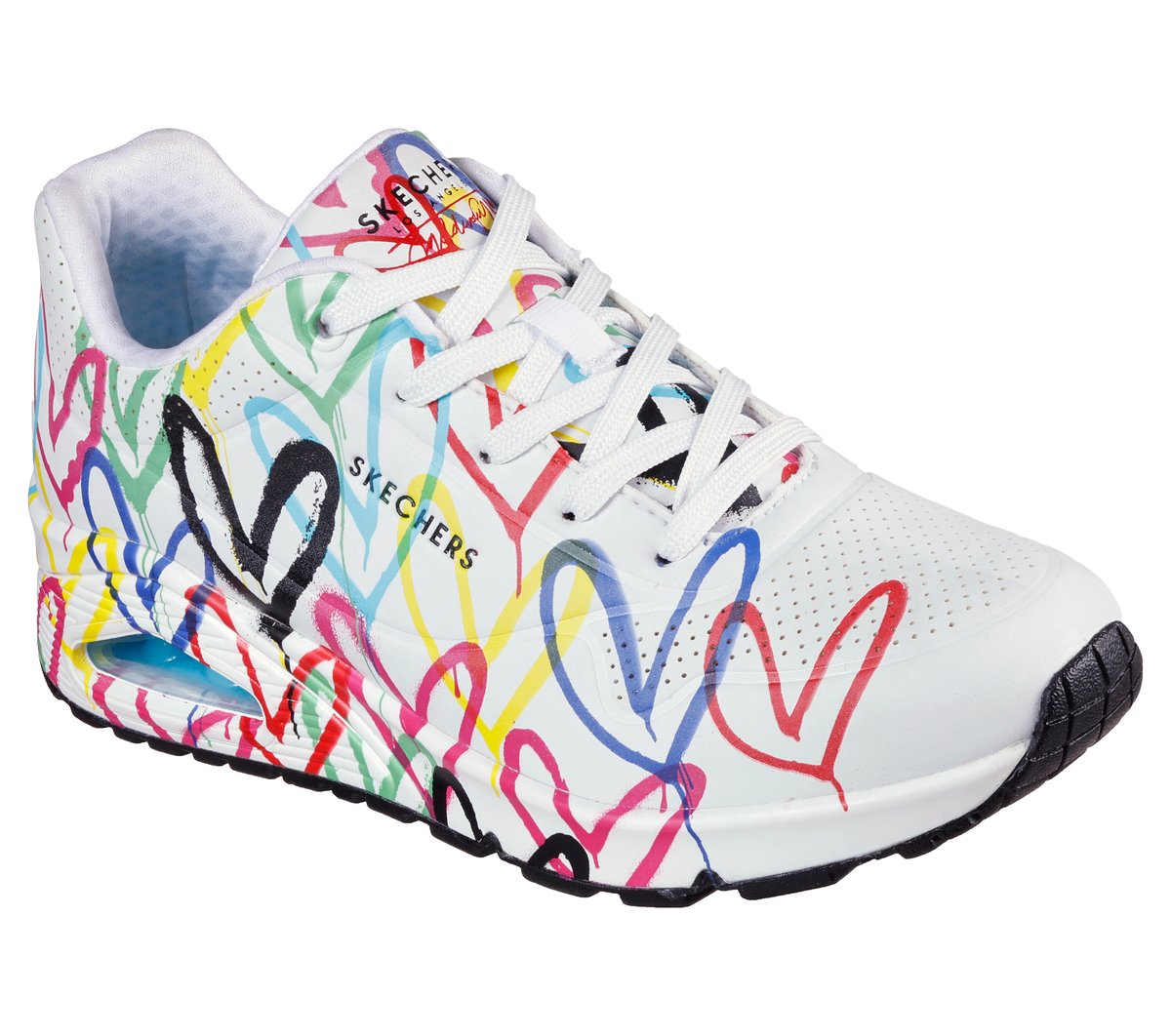 SKECHERS x JGOLDCROWN UNO★コラボ★ハート柄 Skechers x JGoldcrown コラボスニーカー☆ハート送料込追跡可