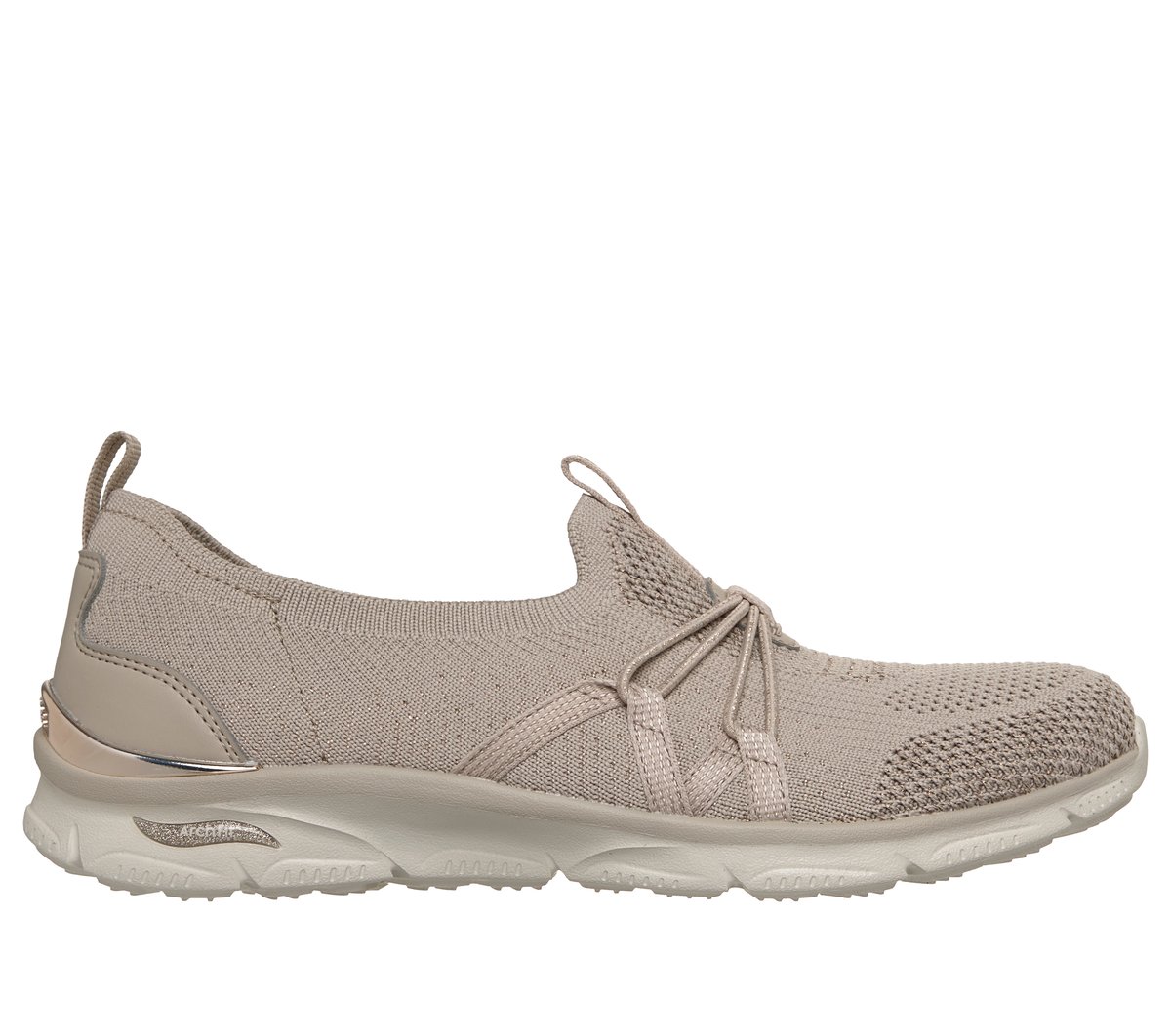 Skechers Dames Arch Fit Sunny - Flutter Step CM Zwart/Roos Goud, Maat 35, Vegan, Mag in de wasmachine, Medium