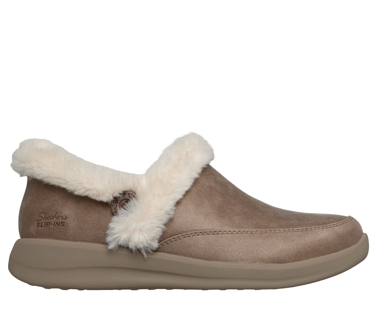 Skechers Dames Slip-ins: Cozy Escape CM Zwart, Maat 35, Vegan, Medium