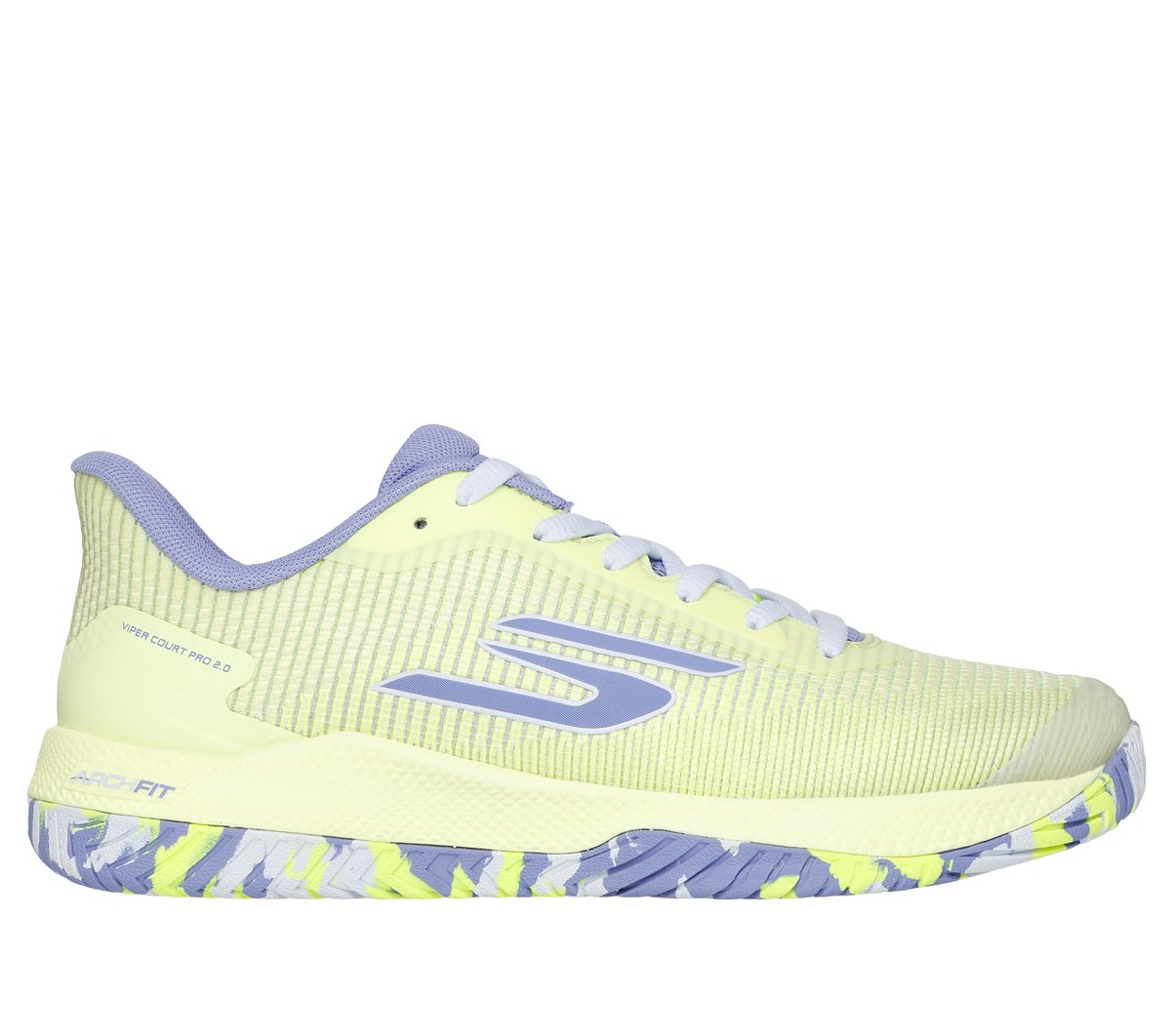 Skechers Dames Viper Court Pro 2.0 CM Grijs, Maat 35, Arch Fit, Medium