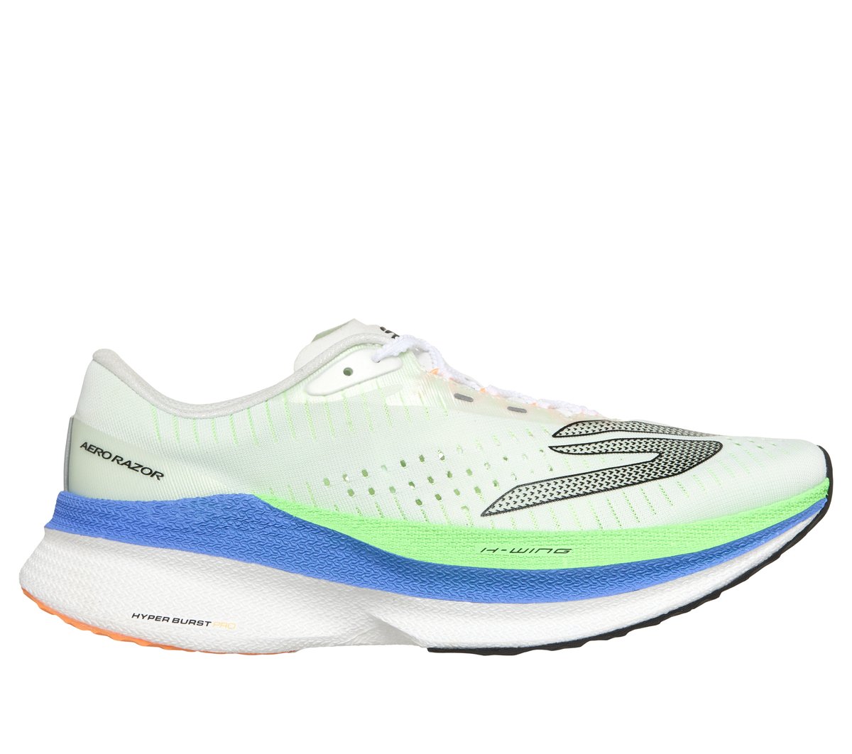 Skechers Aero Razor Sneaker in Blau/Gelt, Größe 41, Vegan, In der Maschine waschbar, Arch Fit, Hyper Burst