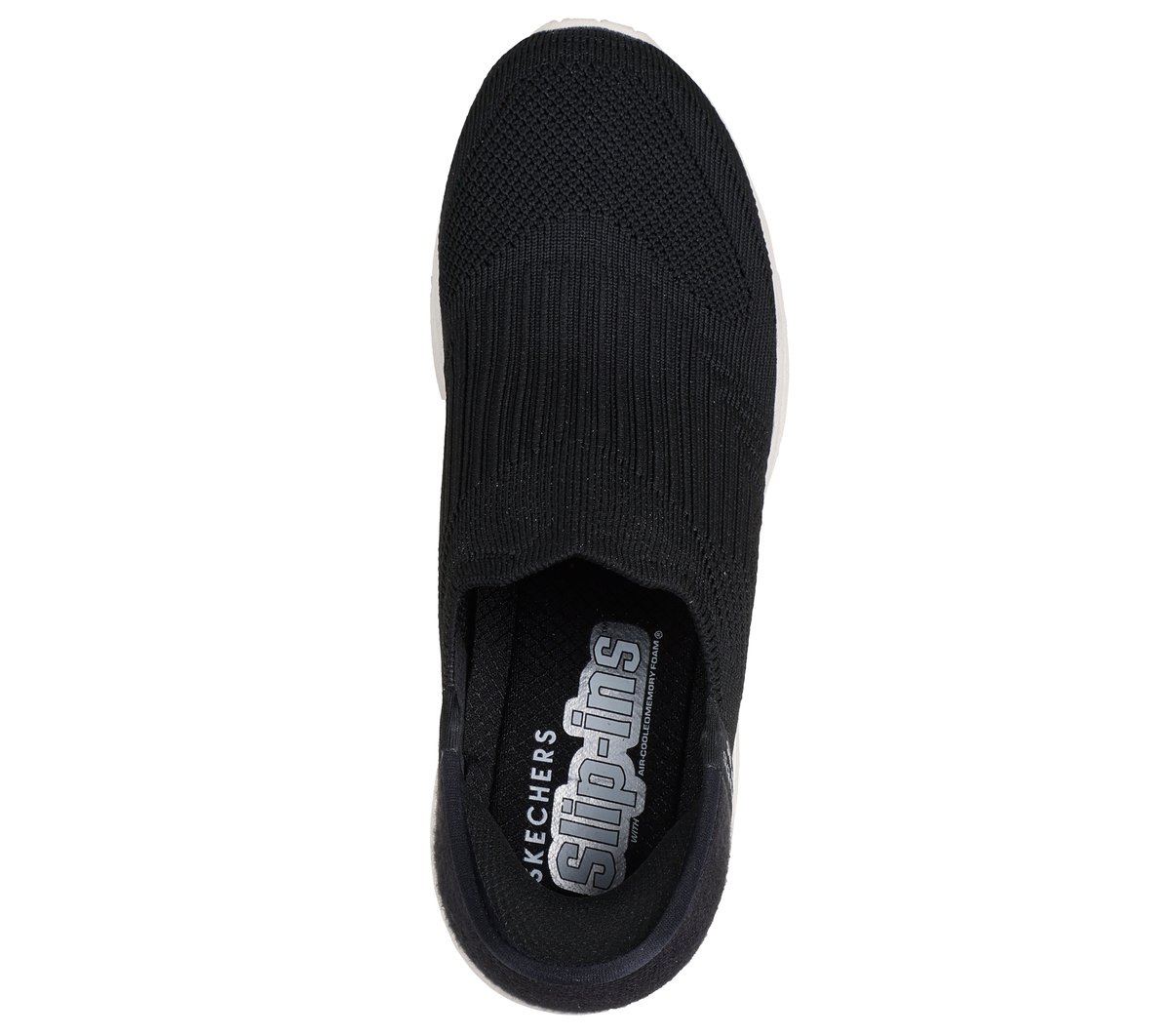 スケッチャーズ スリップインズ：ウノ ウェッジ - キッキング ニット ブラック SKECHERS スケッチャーズ スリップインズ ハンズフリー