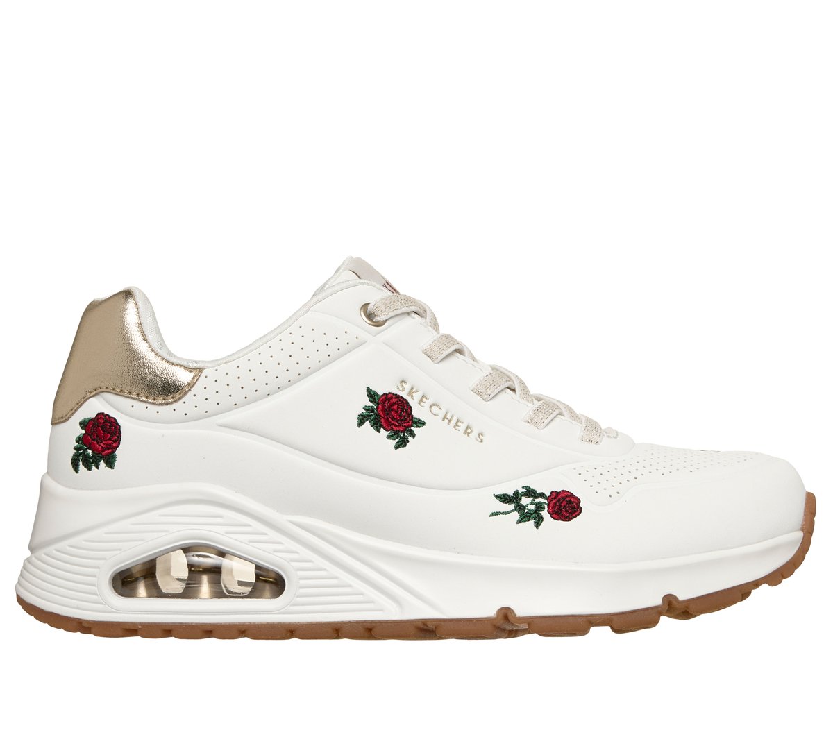 Skechers Dames UNO - Champagne & Roses CM Zwart/Rood, Maat 35, Medium