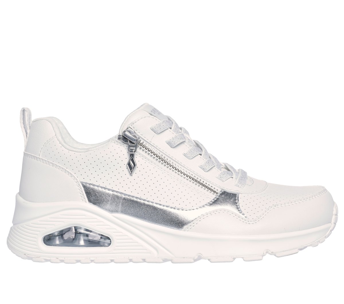 Skechers Dames UNO - Metallic Sliders CM Taupe, Maat 35, Medium